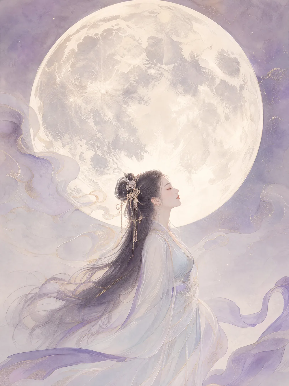 嫦娥侧影·月影