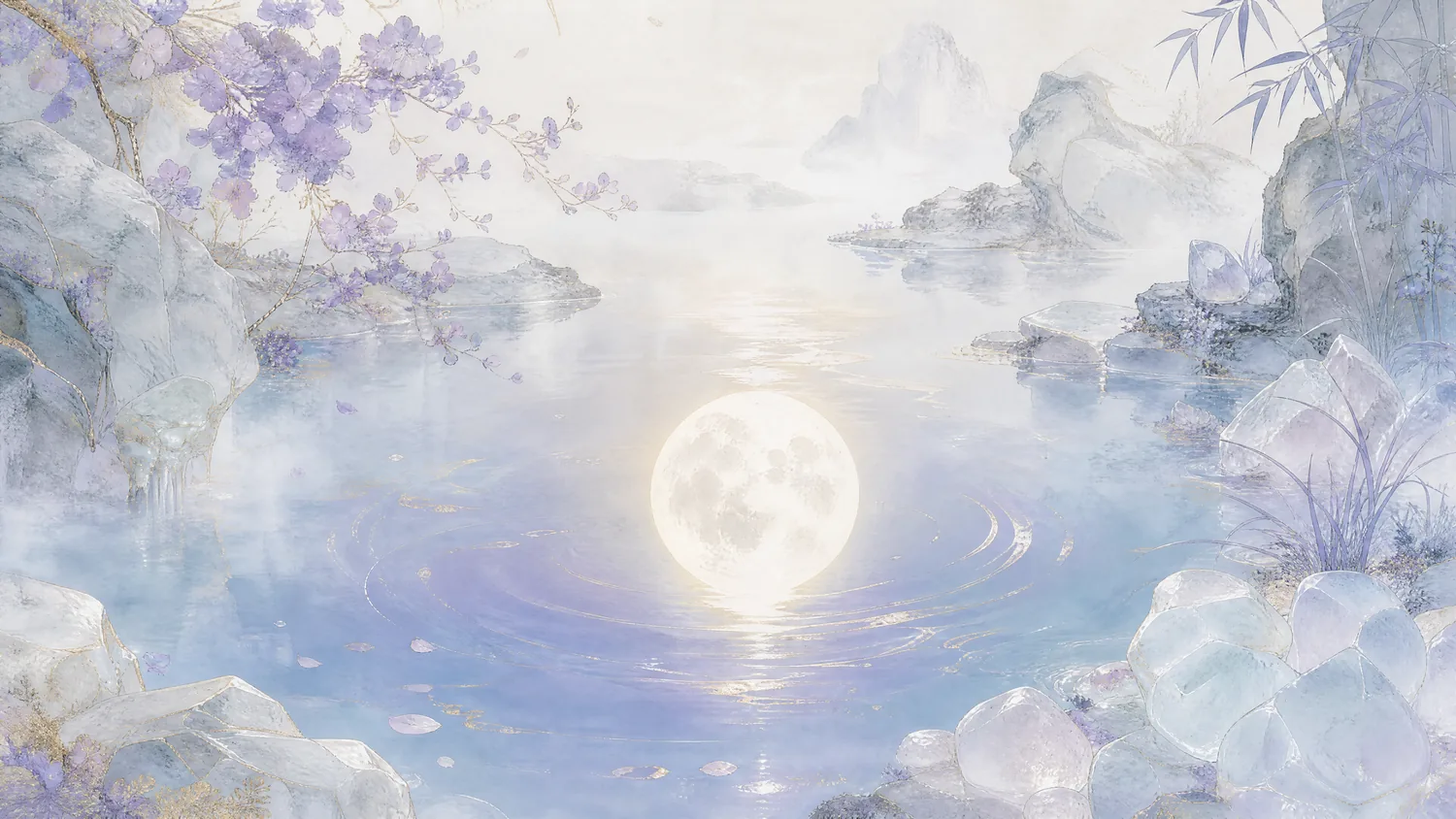 清泉映月
